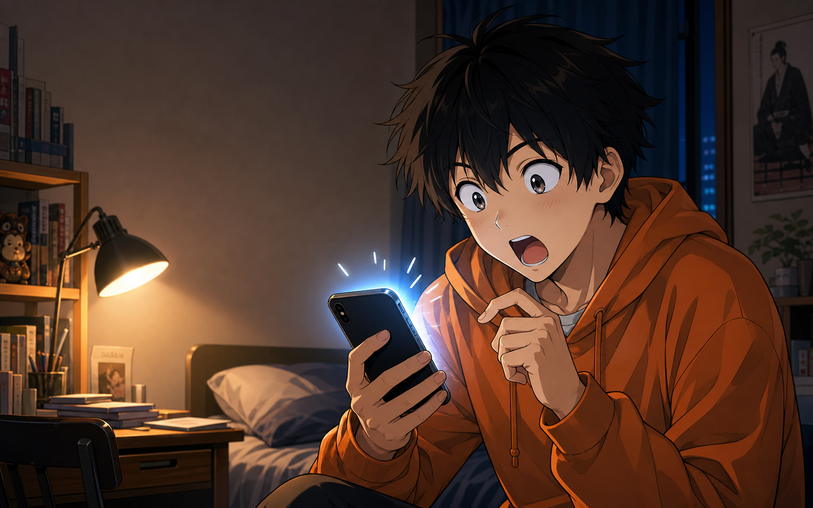 サブスクに落語公演があることを知って驚く主人公。